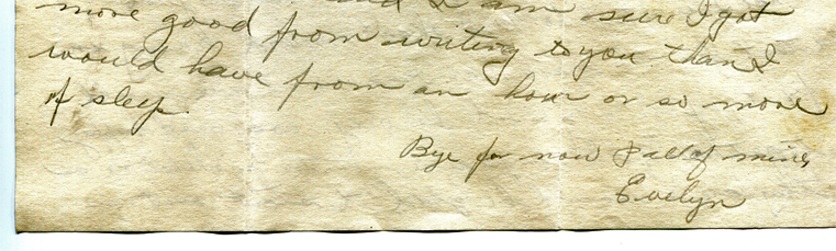 Ending of July 21, 1931 letter