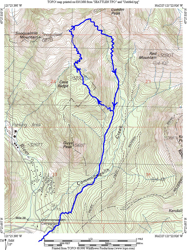 Snow Dome ski map